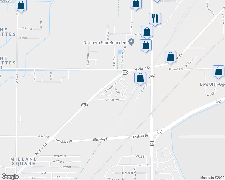 map of restaurants, bars, coffee shops, grocery stores, and more near 3398 South Logan Avenue in West Haven
