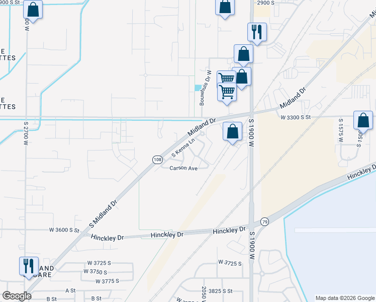 map of restaurants, bars, coffee shops, grocery stores, and more near 2053 South Brynn Avenue in West Haven