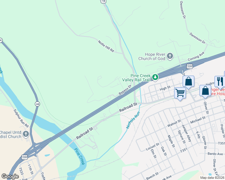 map of restaurants, bars, coffee shops, grocery stores, and more near 20 Hillside Drive in Jersey Shore