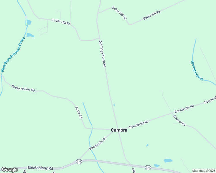 map of restaurants, bars, coffee shops, grocery stores, and more near Old Tioga Turnpike in Benton