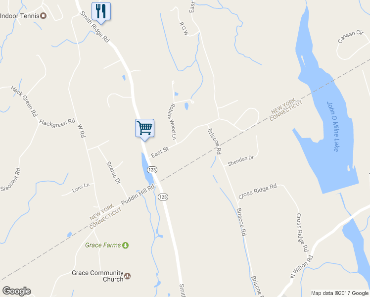 map of restaurants, bars, coffee shops, grocery stores, and more near 16 East Street in South Salem