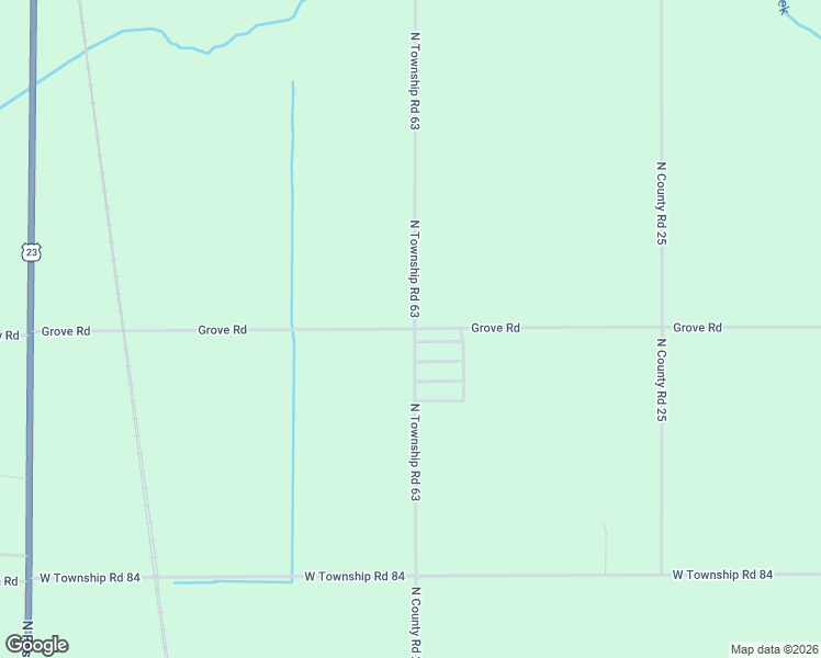 map of restaurants, bars, coffee shops, grocery stores, and more near 12301 Grove Road in Fostoria