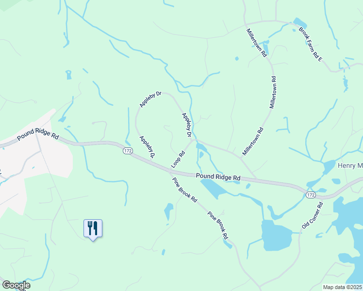 map of restaurants, bars, coffee shops, grocery stores, and more near 26 Loop Road in Bedford