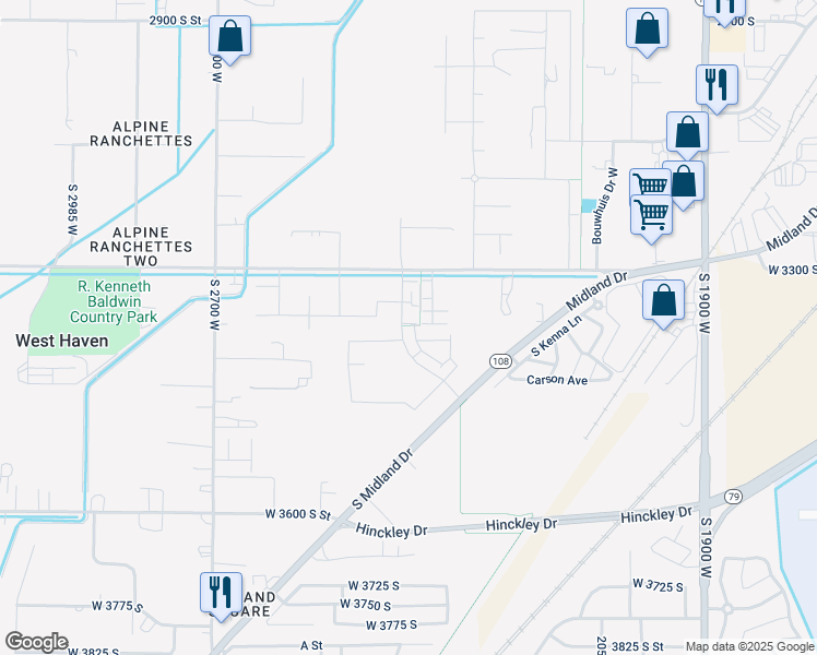 map of restaurants, bars, coffee shops, grocery stores, and more near 3377 Erin Avenue in West Haven
