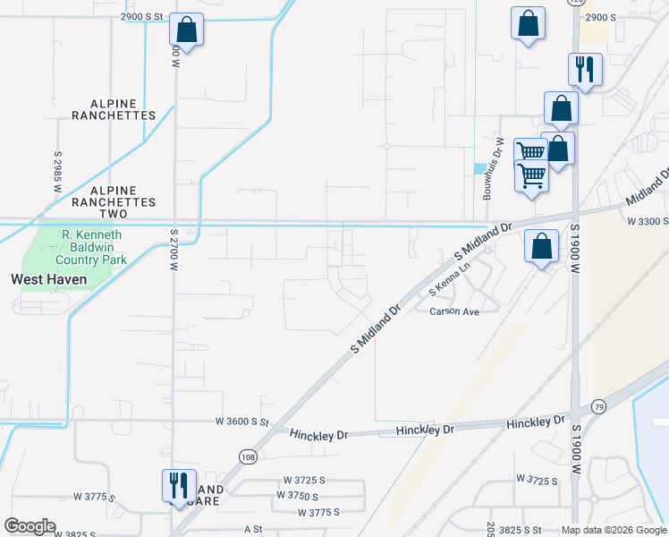map of restaurants, bars, coffee shops, grocery stores, and more near 3377 Erin Avenue in West Haven