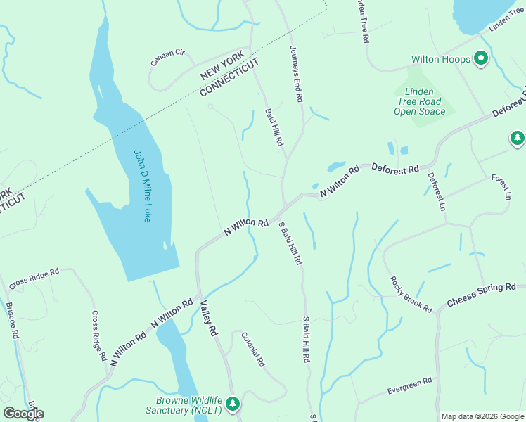 map of restaurants, bars, coffee shops, grocery stores, and more near 792 North Wilton Road in New Canaan