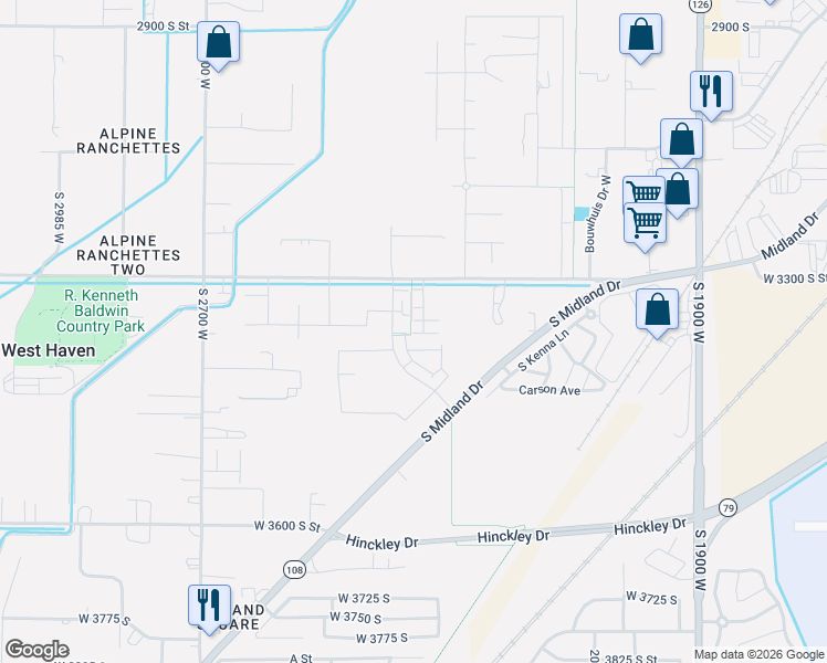 map of restaurants, bars, coffee shops, grocery stores, and more near 2372 Leigh Lane in West Haven