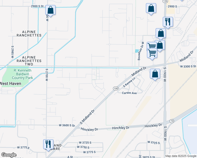 map of restaurants, bars, coffee shops, grocery stores, and more near 2342 Leigh Lane in West Haven