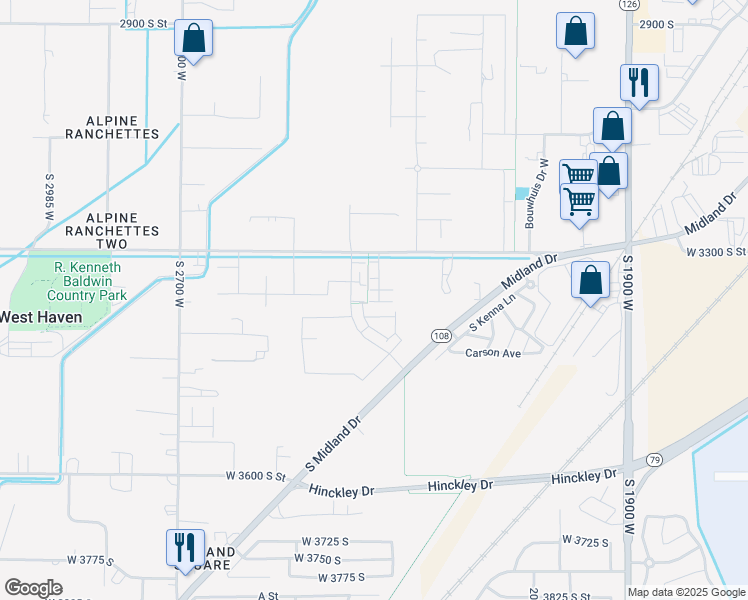 map of restaurants, bars, coffee shops, grocery stores, and more near 2354 Leigh Lane in West Haven