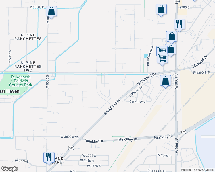 map of restaurants, bars, coffee shops, grocery stores, and more near 2332 Leigh Lane in West Haven