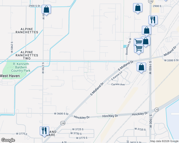 map of restaurants, bars, coffee shops, grocery stores, and more near 2354 Leigh Lane in West Haven