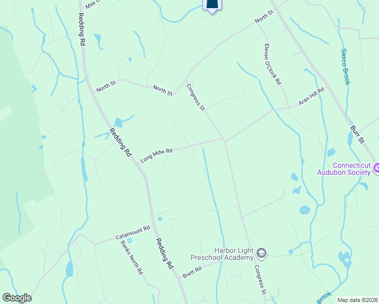 map of restaurants, bars, coffee shops, grocery stores, and more near 195 Longmeadow Road in Fairfield