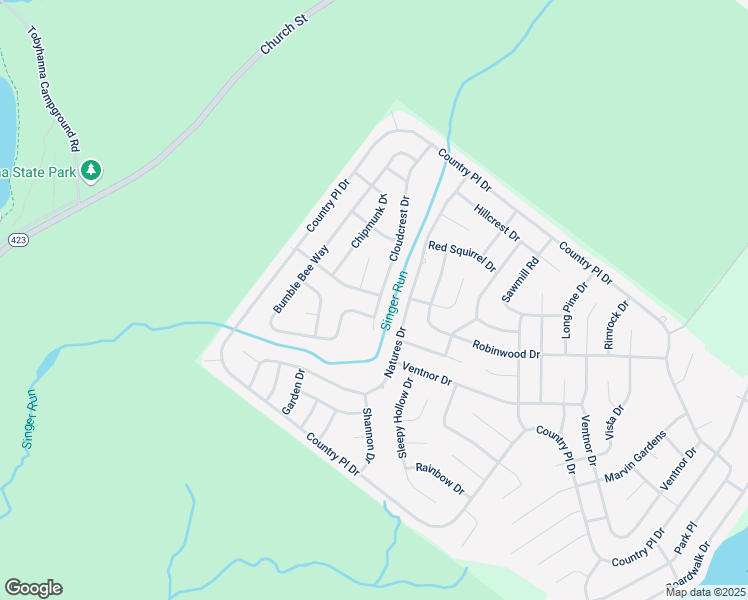 map of restaurants, bars, coffee shops, grocery stores, and more near 8806 Blackbird Drive in Tobyhanna