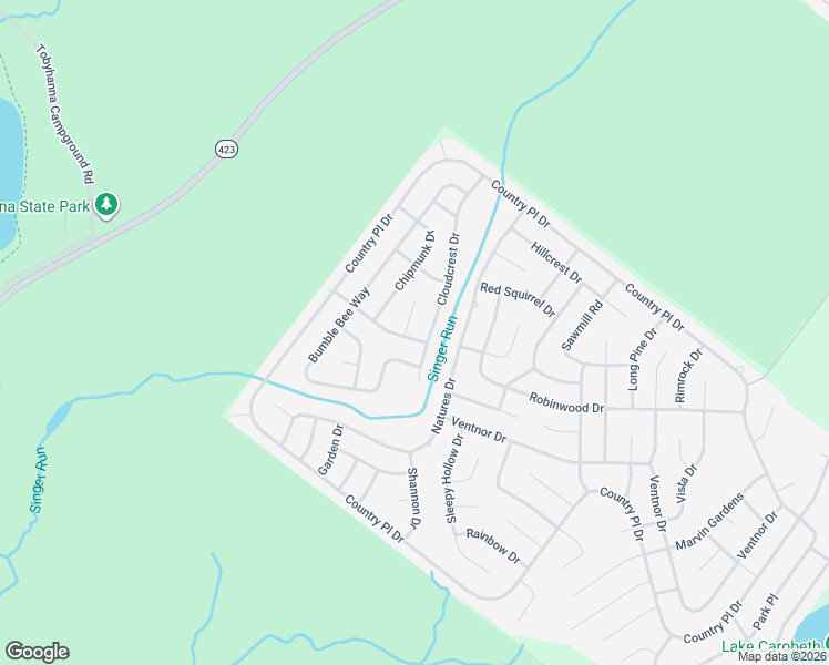 map of restaurants, bars, coffee shops, grocery stores, and more near 8806 Blackbird Drive in Tobyhanna