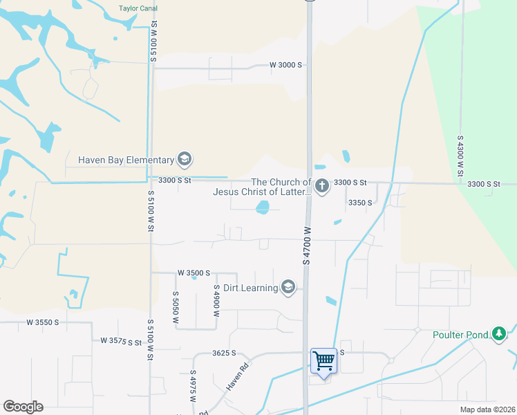 map of restaurants, bars, coffee shops, grocery stores, and more near 4869 West 3300 South in West Haven