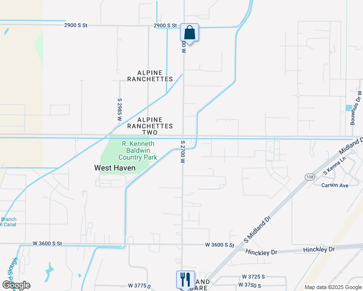 map of restaurants, bars, coffee shops, grocery stores, and more near 3307 South 2700 West in West Haven