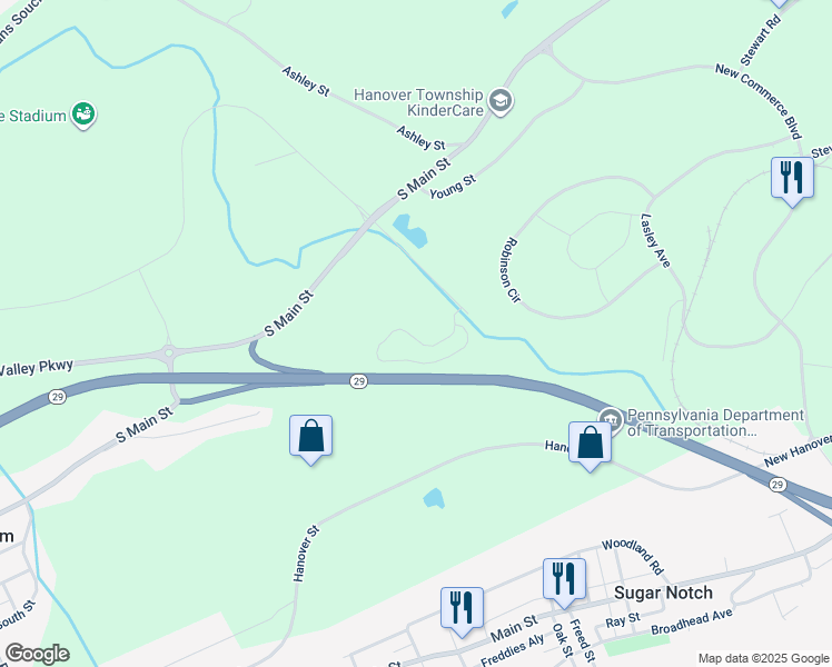 map of restaurants, bars, coffee shops, grocery stores, and more near 39 Allenberry Drive in Wilkes-Barre