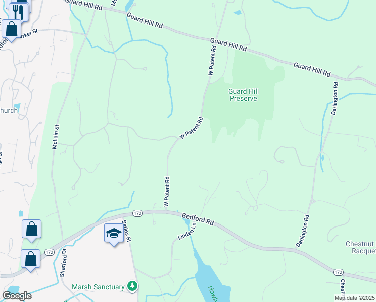 map of restaurants, bars, coffee shops, grocery stores, and more near 284 West Patent Road in Mount Kisco