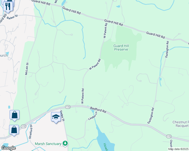 map of restaurants, bars, coffee shops, grocery stores, and more near 284 West Patent Road in Mount Kisco