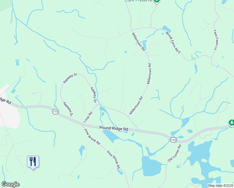 map of restaurants, bars, coffee shops, grocery stores, and more near 28 Holmes Lane in Bedford