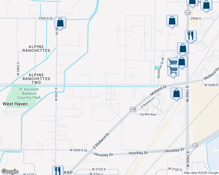 map of restaurants, bars, coffee shops, grocery stores, and more near 2388 Jade Way in West Haven