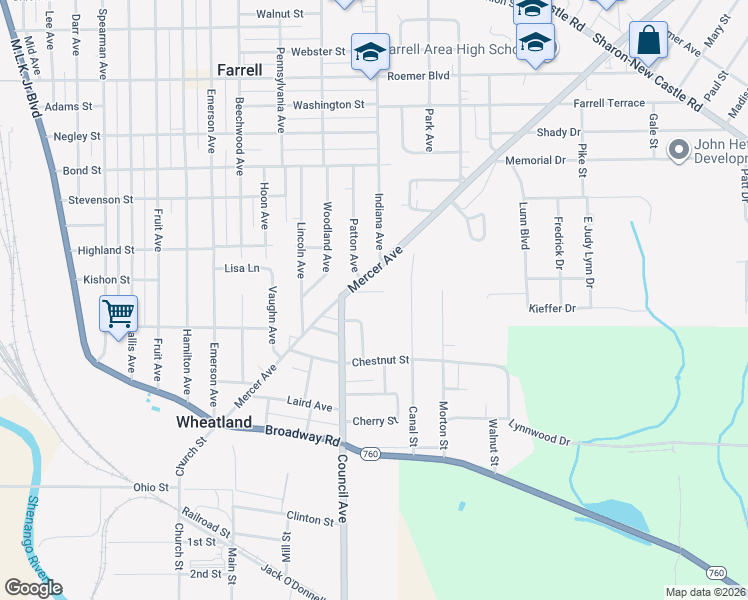 map of restaurants, bars, coffee shops, grocery stores, and more near 167 Grandview Drive in Wheatland