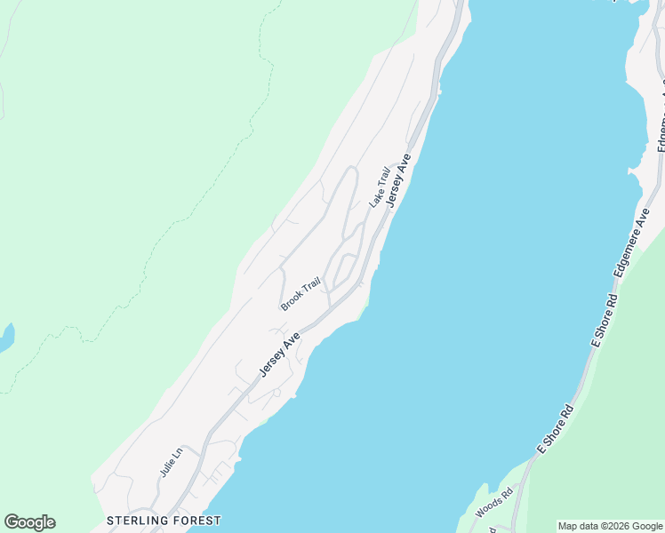 map of restaurants, bars, coffee shops, grocery stores, and more near 26 Brook Trail in Greenwood Lake