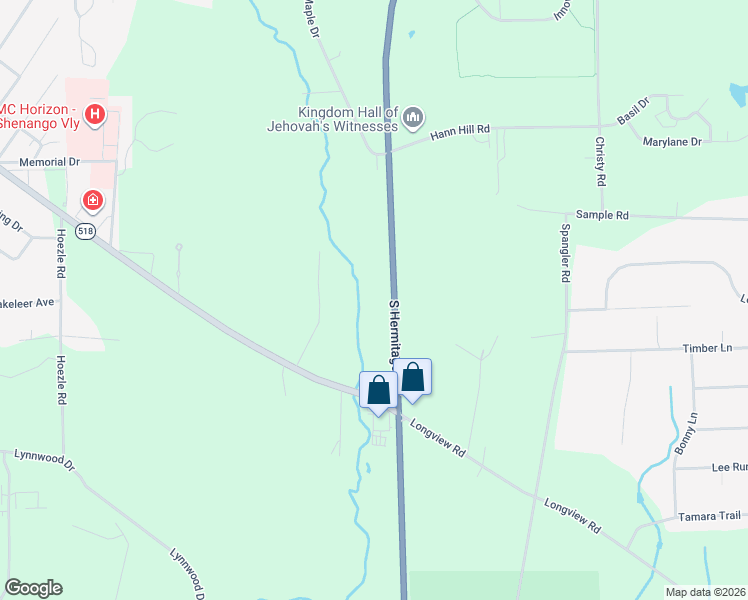map of restaurants, bars, coffee shops, grocery stores, and more near 2376 S Hermitage Rd in Hermitage