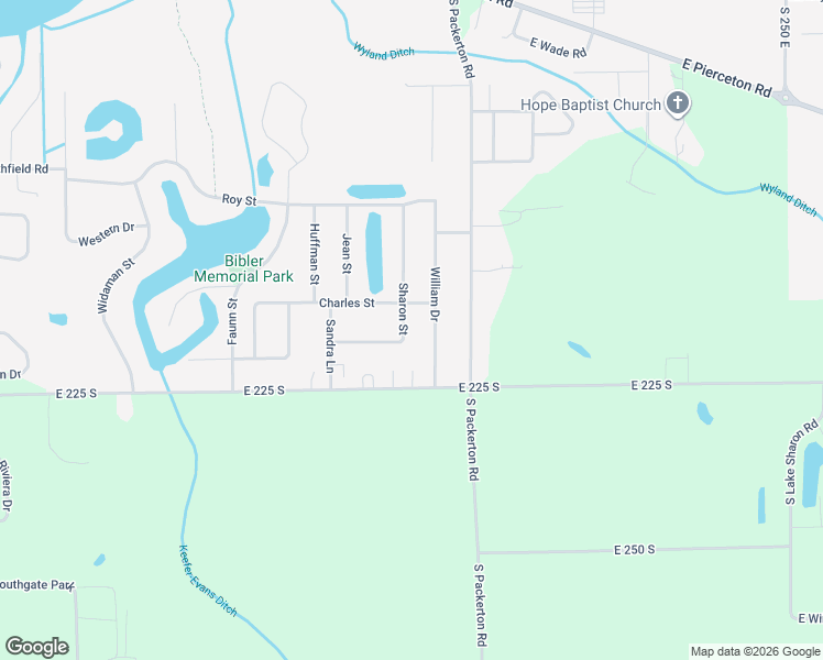 map of restaurants, bars, coffee shops, grocery stores, and more near 2905 Sharon Street in Winona Lake