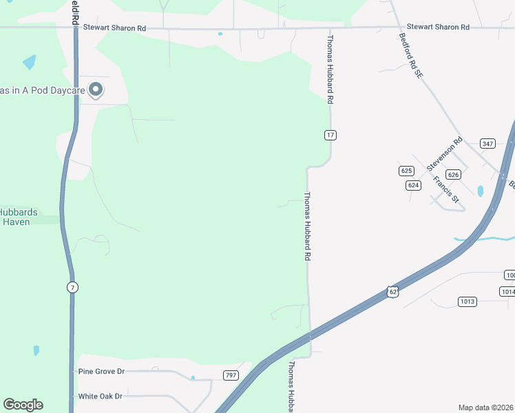 map of restaurants, bars, coffee shops, grocery stores, and more near 1410 Thomas Hubbard Road in Hubbard