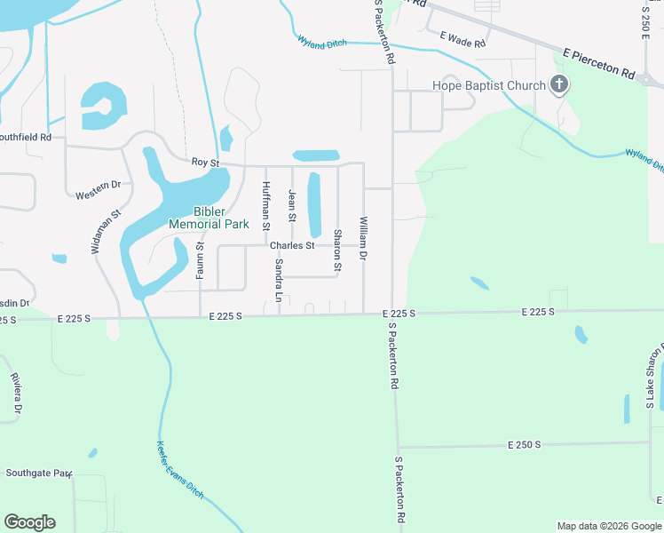 map of restaurants, bars, coffee shops, grocery stores, and more near 2905 Sharon Street in Winona Lake
