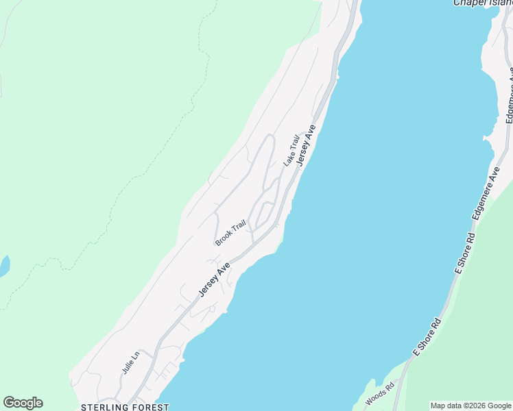 map of restaurants, bars, coffee shops, grocery stores, and more near 26 Brook Trail in Greenwood Lake