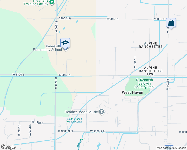map of restaurants, bars, coffee shops, grocery stores, and more near 3300 2900 South Street in Ogden