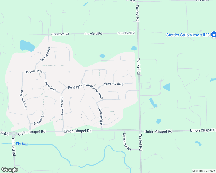 map of restaurants, bars, coffee shops, grocery stores, and more near 5016 Sorrento Blvd in Fort Wayne