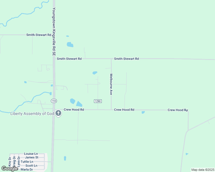 map of restaurants, bars, coffee shops, grocery stores, and more near 1396 Township Highway 1203 in Trumbull County