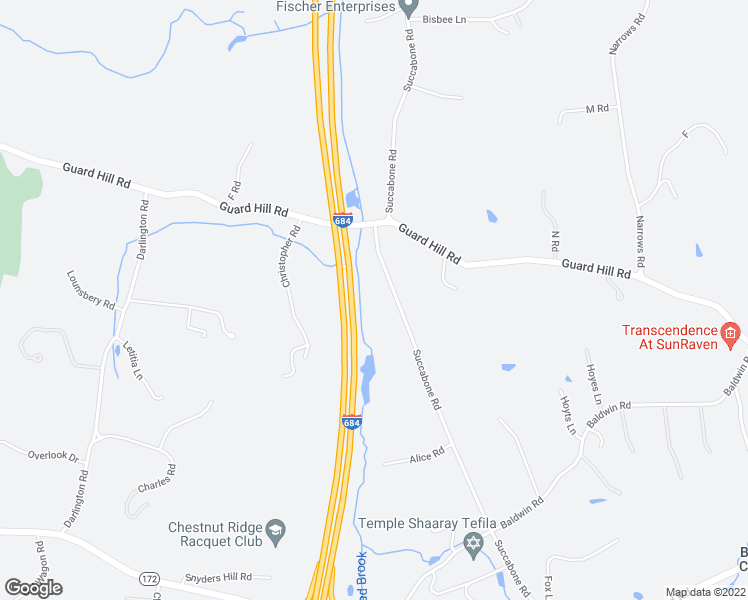 map of restaurants, bars, coffee shops, grocery stores, and more near 281 Succabone Road in Mount Kisco