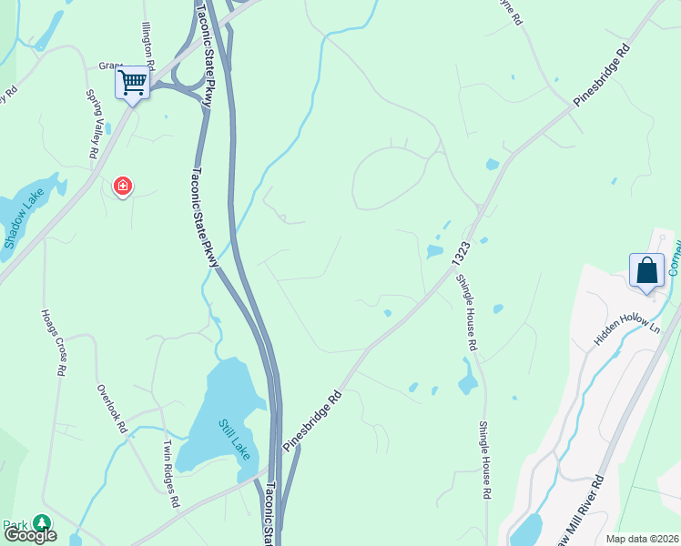 map of restaurants, bars, coffee shops, grocery stores, and more near 18 Adams Road in Ossining