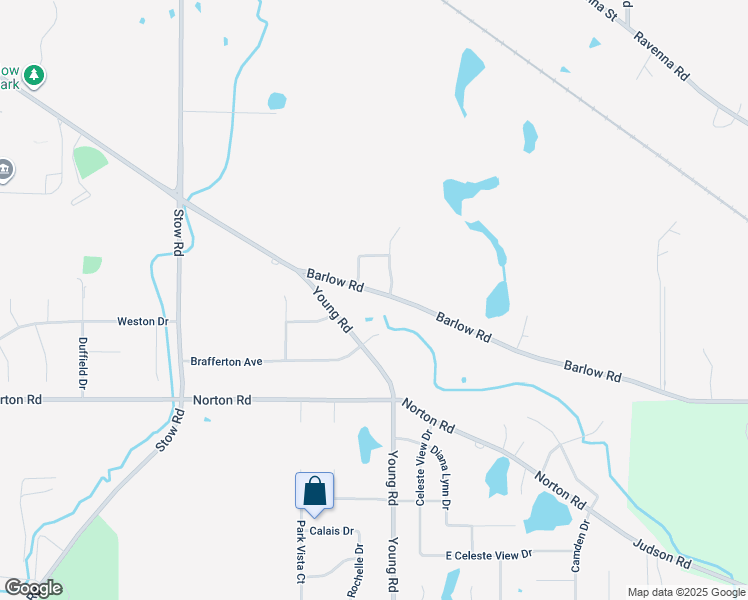 map of restaurants, bars, coffee shops, grocery stores, and more near 2650 Barlow Road in Hudson