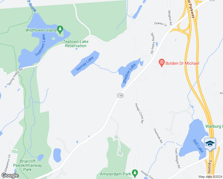 map of restaurants, bars, coffee shops, grocery stores, and more near 1358 Kitchawan Road in Ossining