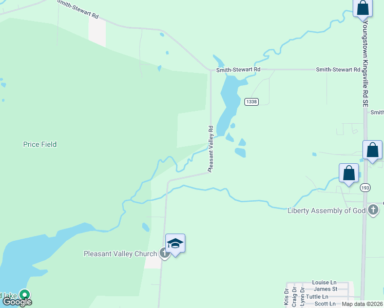 map of restaurants, bars, coffee shops, grocery stores, and more near 2430 Pleasant Valley Road in Niles