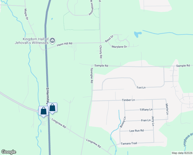 map of restaurants, bars, coffee shops, grocery stores, and more near 2007 Spangler Road in Hermitage