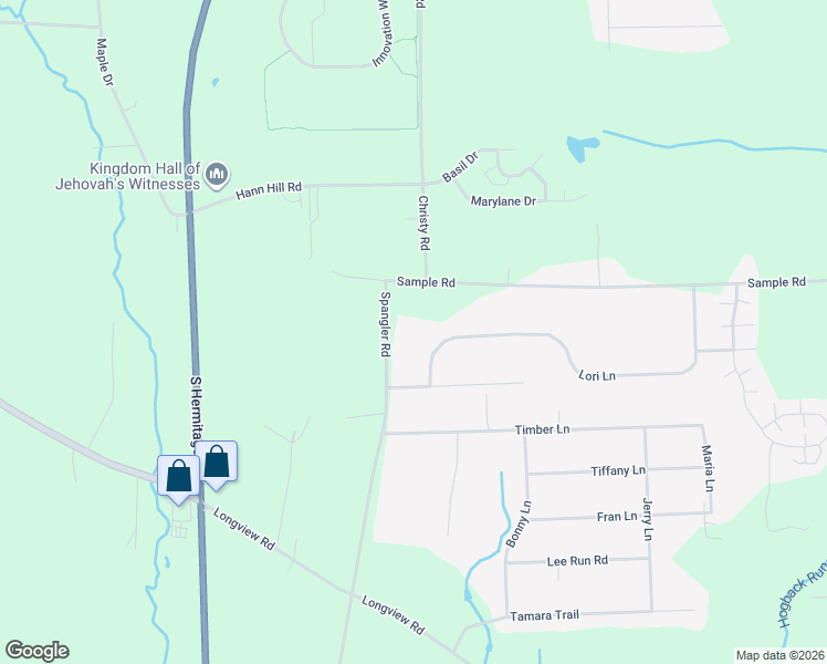 map of restaurants, bars, coffee shops, grocery stores, and more near 2007 Spangler Road in Hermitage