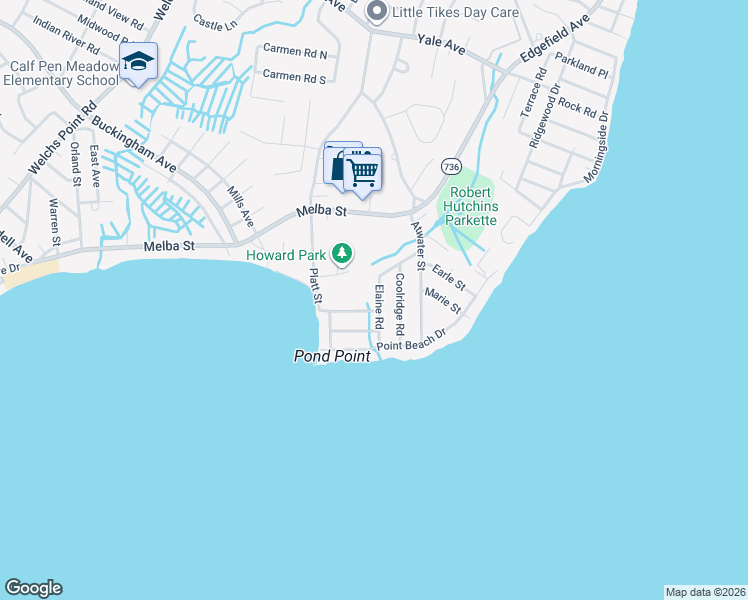 map of restaurants, bars, coffee shops, grocery stores, and more near 48 Coolridge Road in Milford