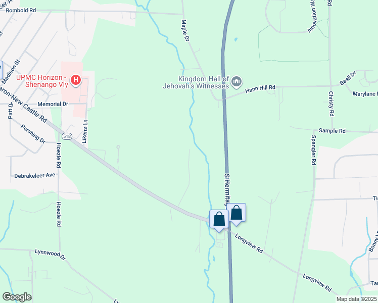 map of restaurants, bars, coffee shops, grocery stores, and more near 2020 Parkdale Avenue in Hermitage