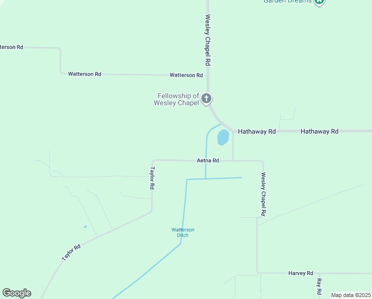 map of restaurants, bars, coffee shops, grocery stores, and more near 9302 Aetna Road in Churubusco