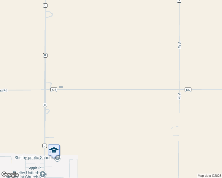 map of restaurants, bars, coffee shops, grocery stores, and more near County Road 132 in Shelby