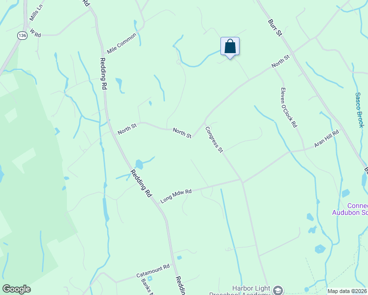 map of restaurants, bars, coffee shops, grocery stores, and more near 2575 North Street in Fairfield