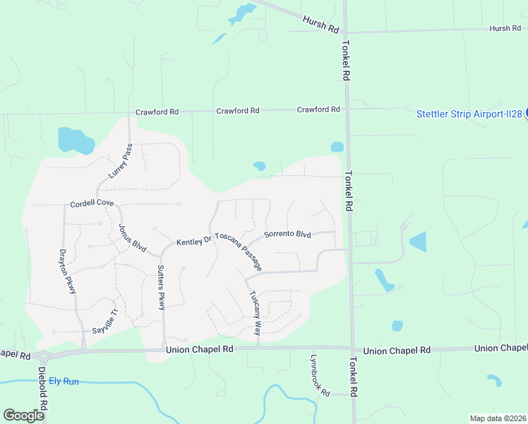 map of restaurants, bars, coffee shops, grocery stores, and more near 13316 Bolinni Ln in Fort Wayne