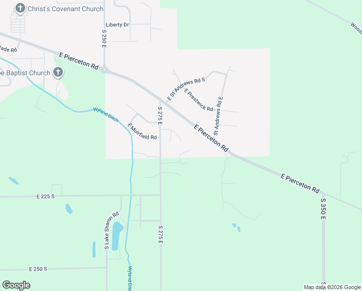 map of restaurants, bars, coffee shops, grocery stores, and more near 2861 East Turnberry Road in Winona Lake