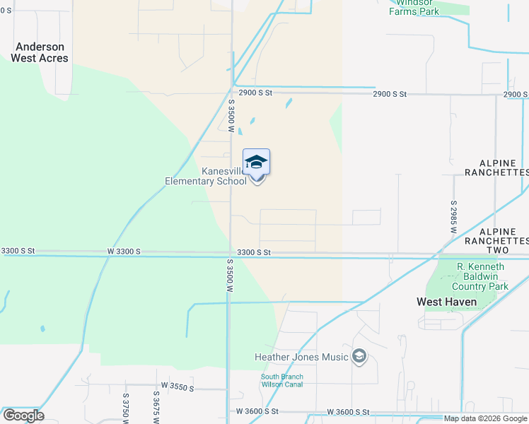 map of restaurants, bars, coffee shops, grocery stores, and more near 3445 West 3175 South in Ogden